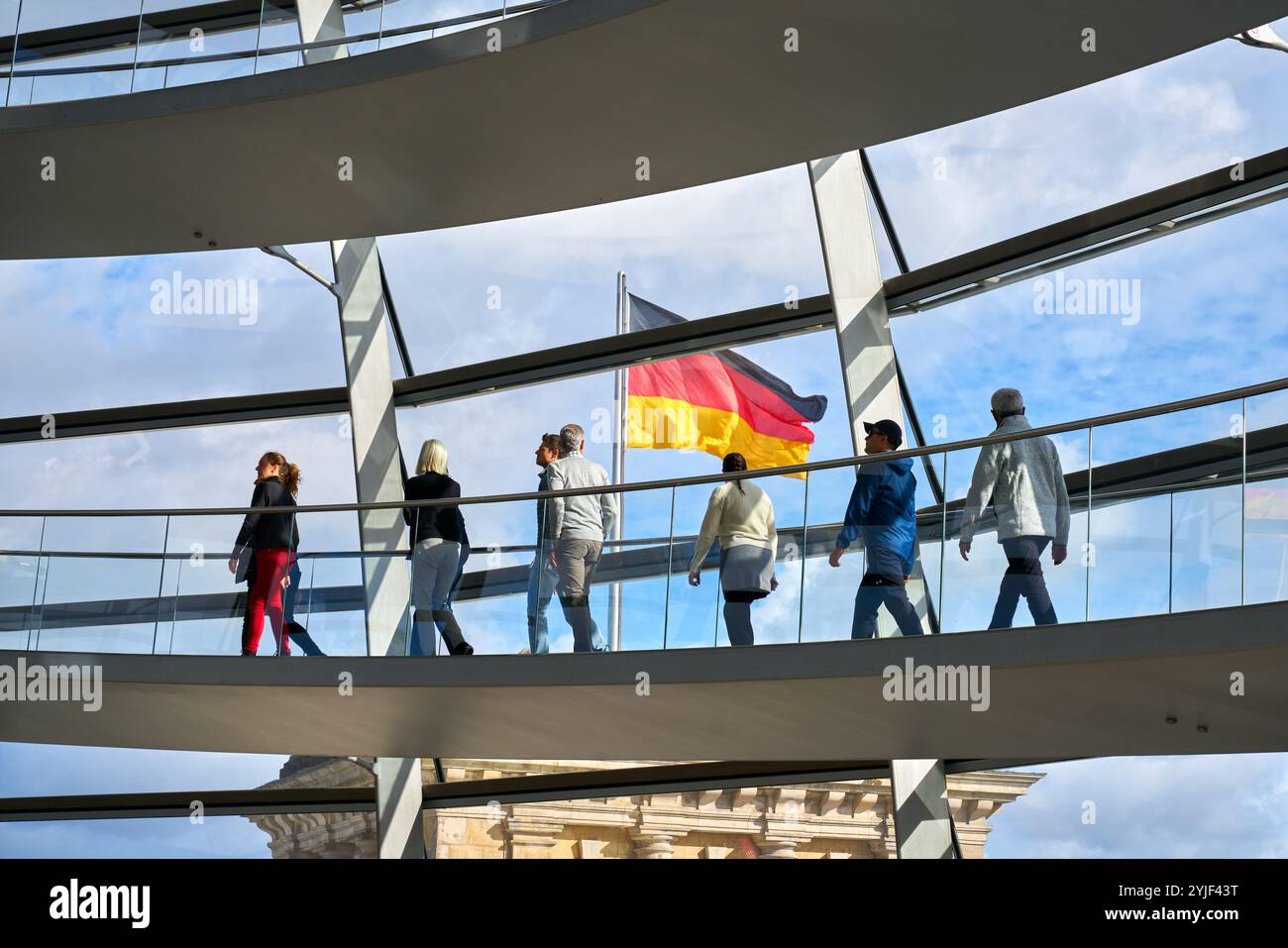 Berlin, Germany – September 28, 2024 - Reichstag Berlin Dome Visitors ...