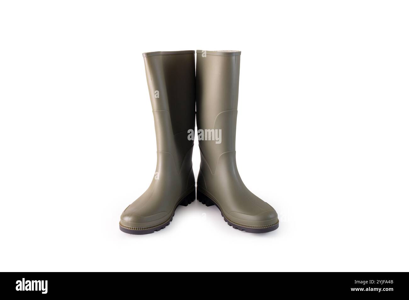 olive green rain boots