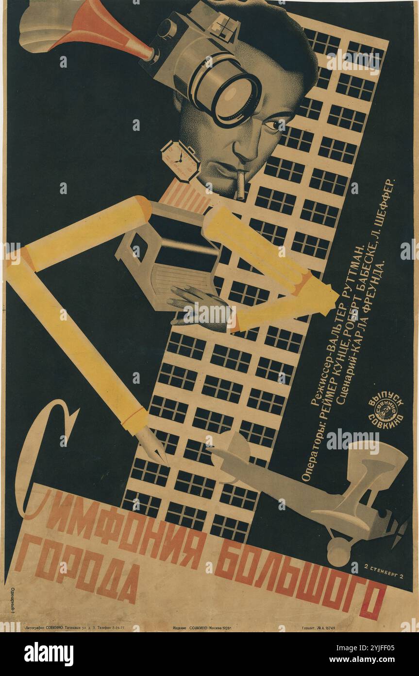 Movie poster Symphony of a Metropolis by Walther Ruttmann. Museum ...