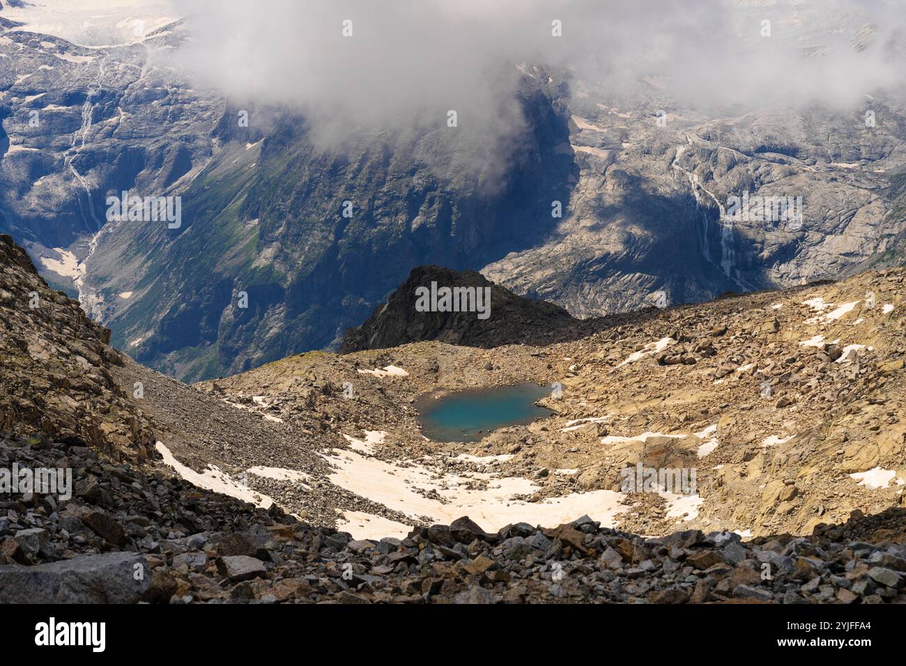 Rocky Mountain Landscape with Turquoise Alpine Lake Stock Photo - Alamy