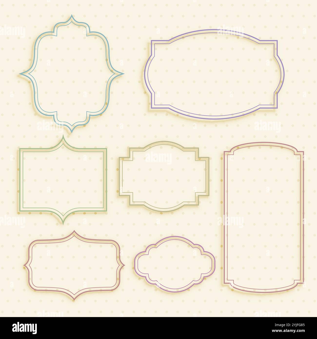 classic empty vintage labels frame set Stock Vector Image & Art - Alamy