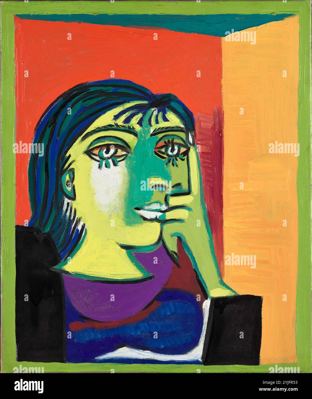 肉筆☆油絵☆F20号『Retrado de Dora Maar 』ピカソ/模写