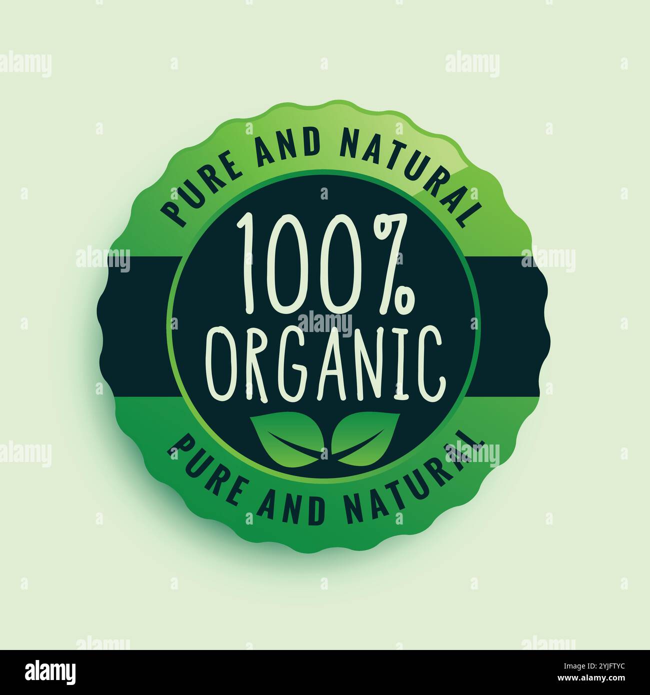 100% organic food certified label design Stock Vector Image & Art - Alamy