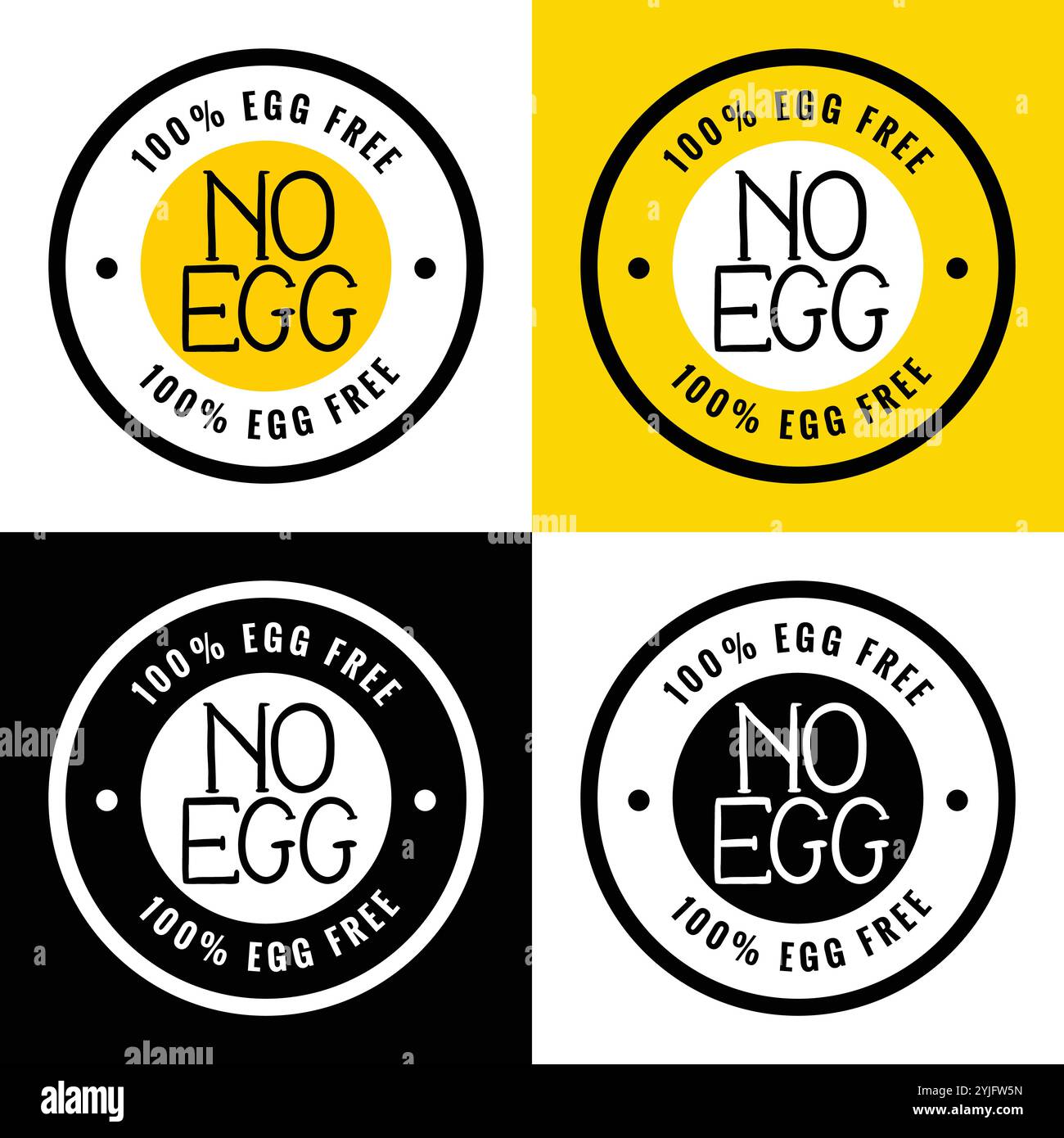 100% egg free or no egg label design Stock Vector Image & Art - Alamy