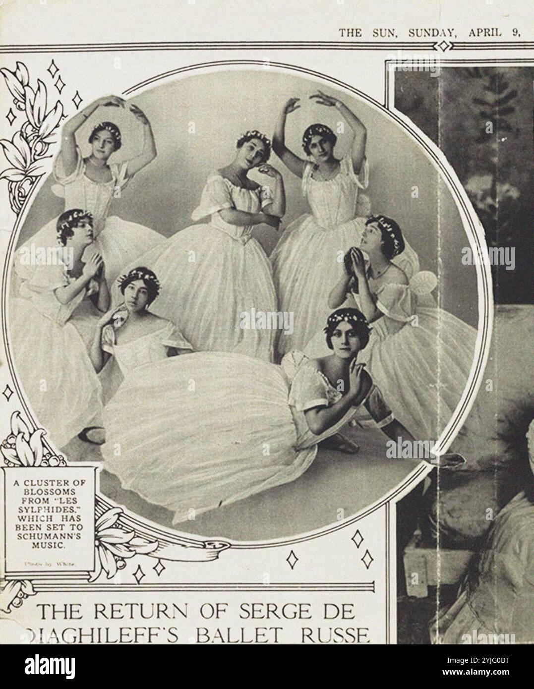 Ballet Russes dancers in ballet Les Sylphides, New York. (Olga ...