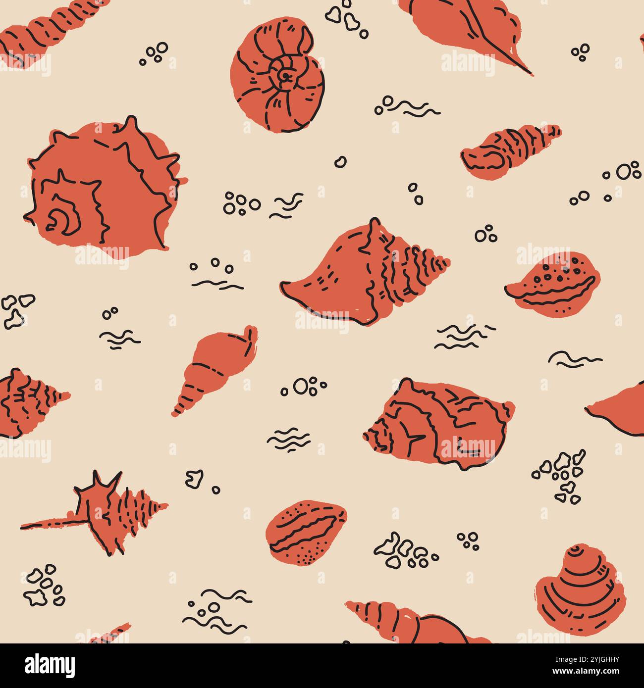 Unique Shell Patterns Unique sea shells Stock Vector Images - Alamy
