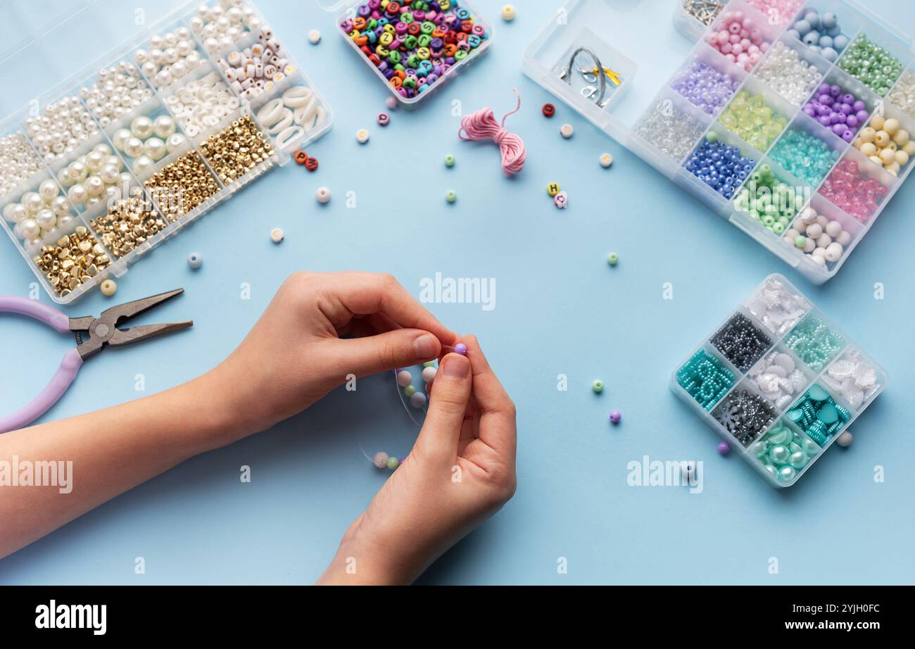Bright assortment crafting materials hi-res stock photography and ...