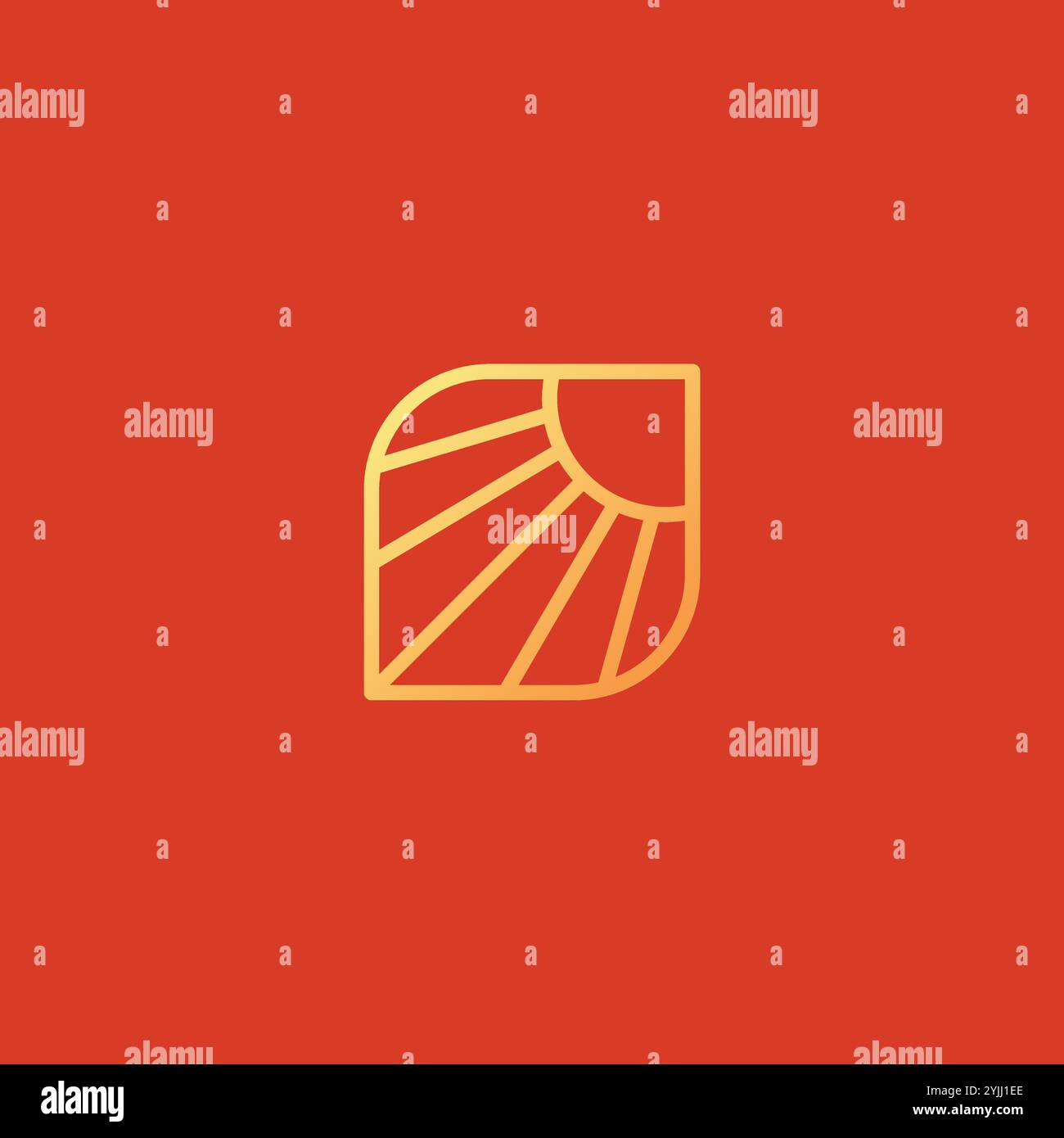 Sunshine Line Logo Vector Illustration. Sun Icon Stock Vector