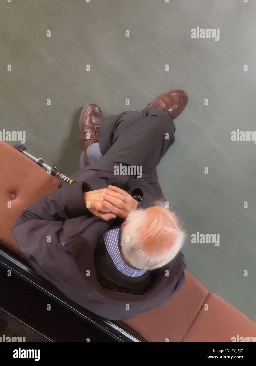 Bald man alone walking down hi-res stock photography and images - Alamy
