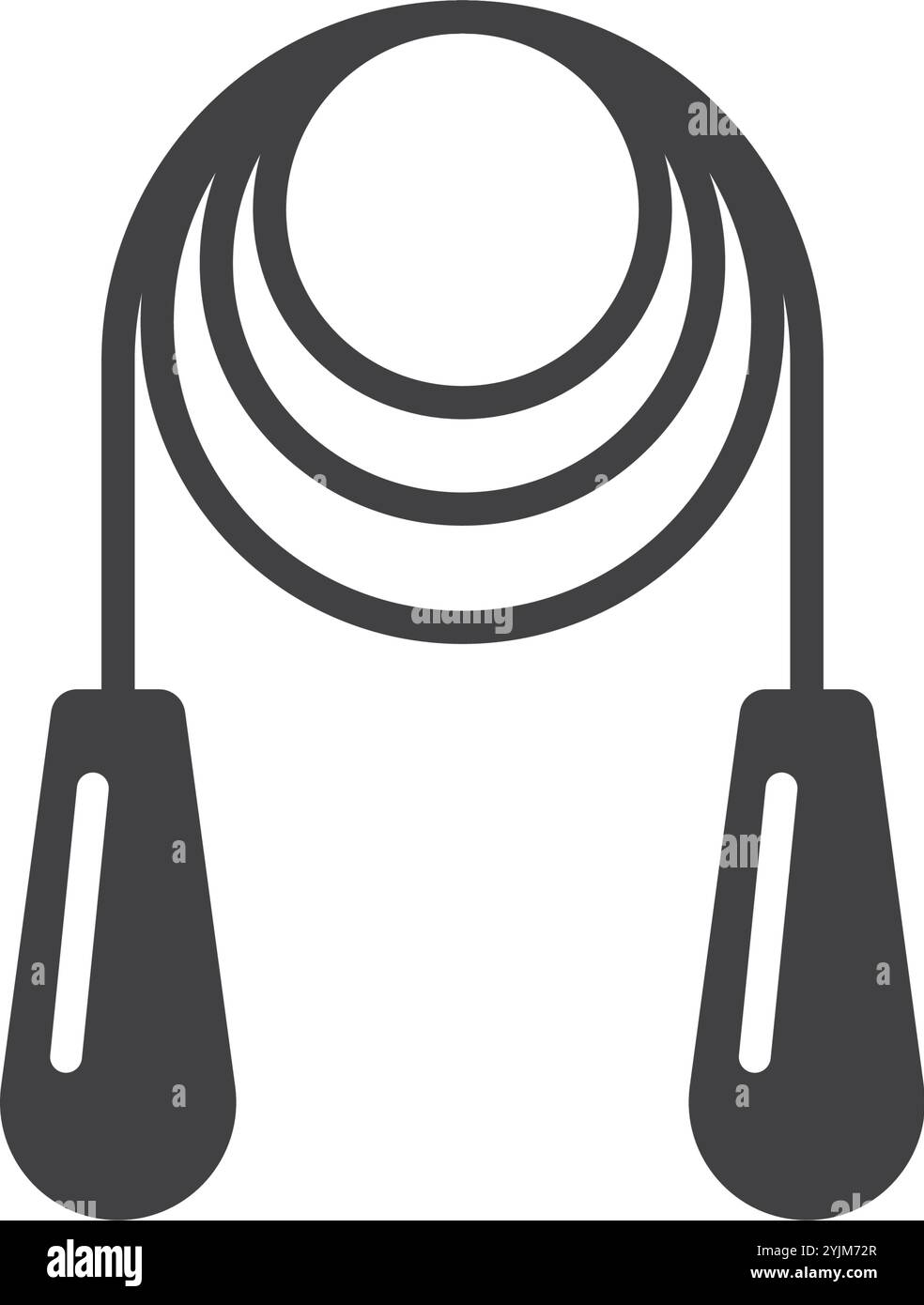Jumping rope icon in flat style. Gymnastic equipment vector ...