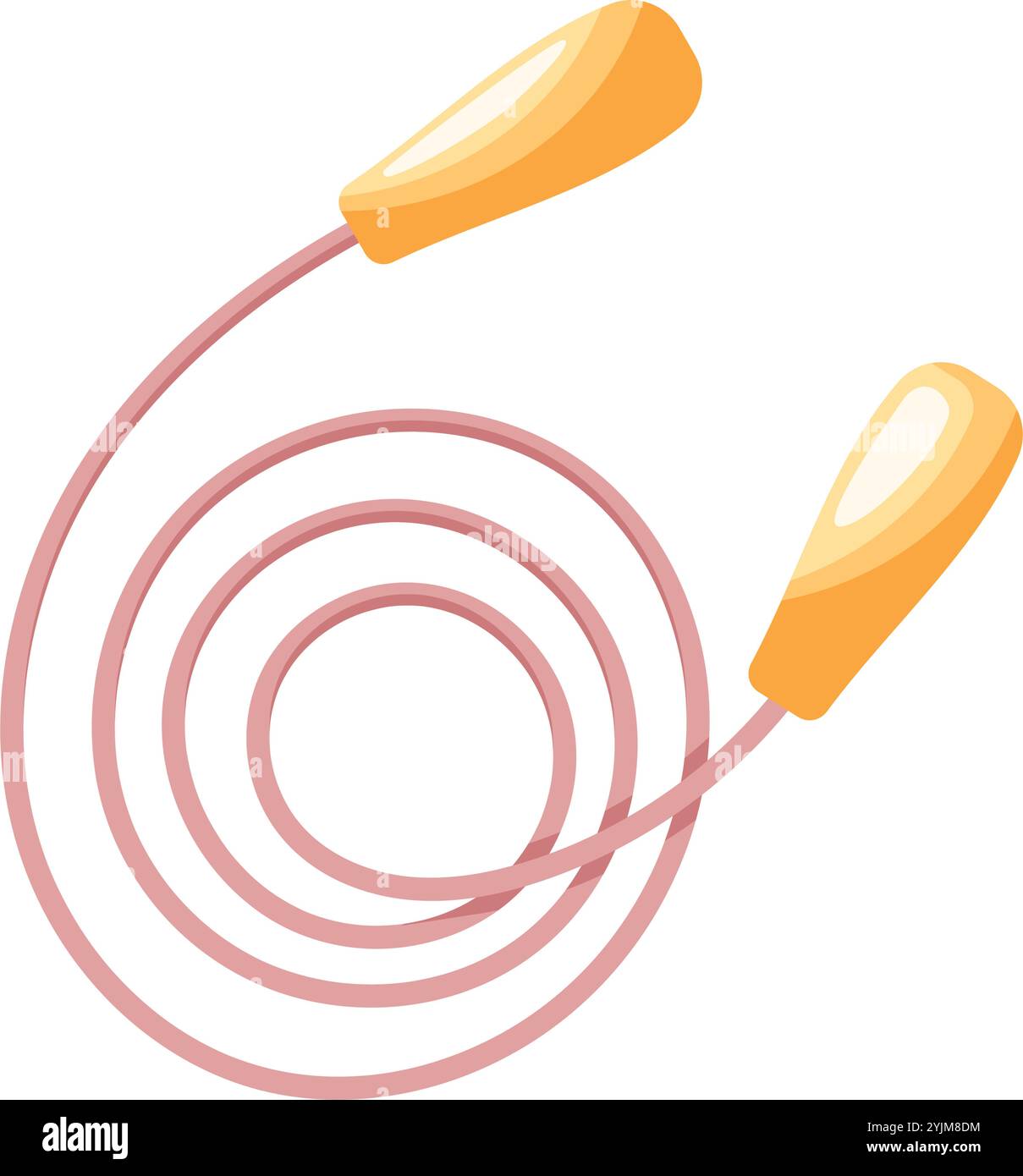 Jumping rope icon in flat style. Gymnastic equipment vector ...