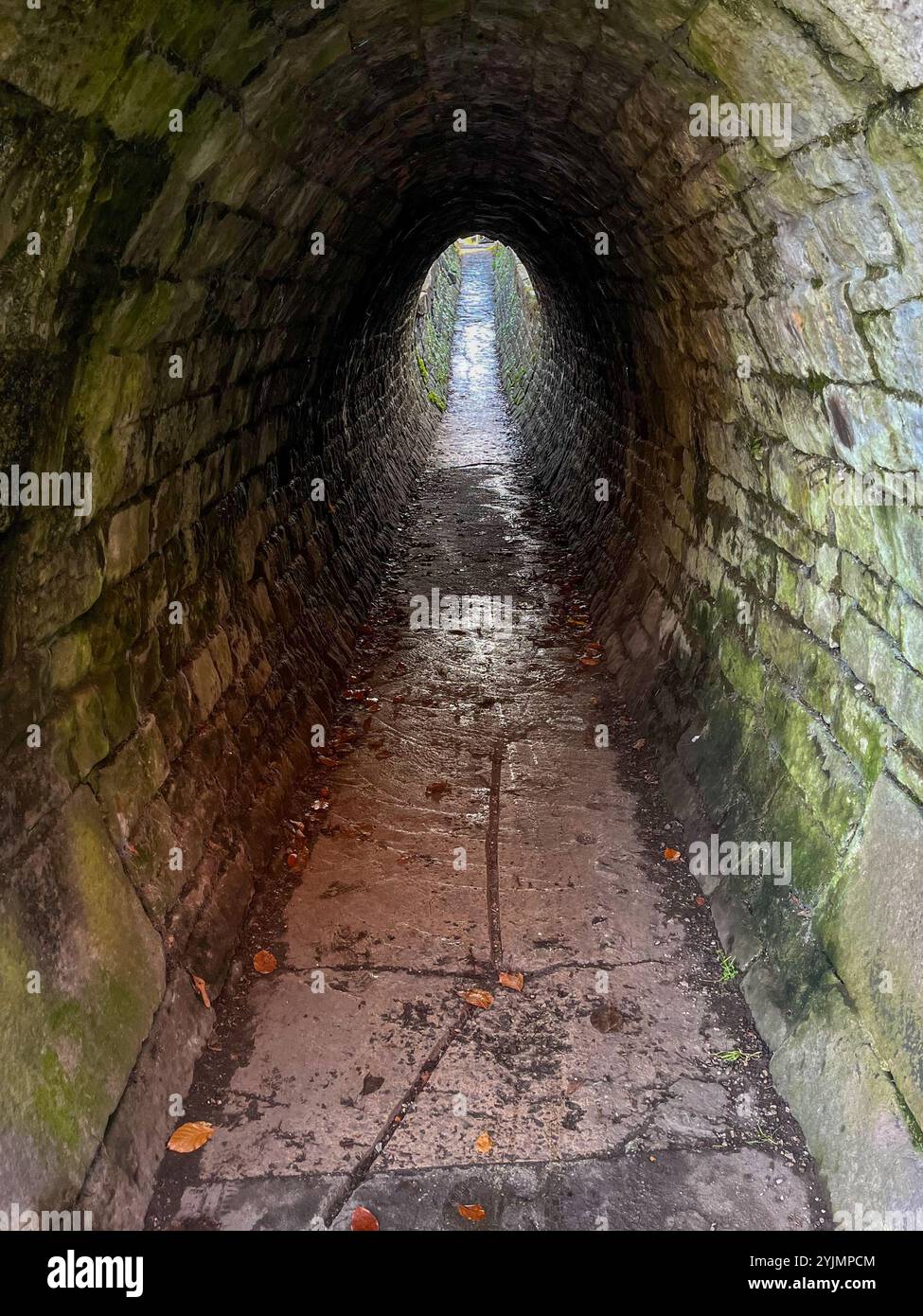 Horse Tunnel under Stockport Road, Marple A tunnel was provided so that a horse towing a barge could cross Stockport Road safely - Smartphone Captured Stock Image