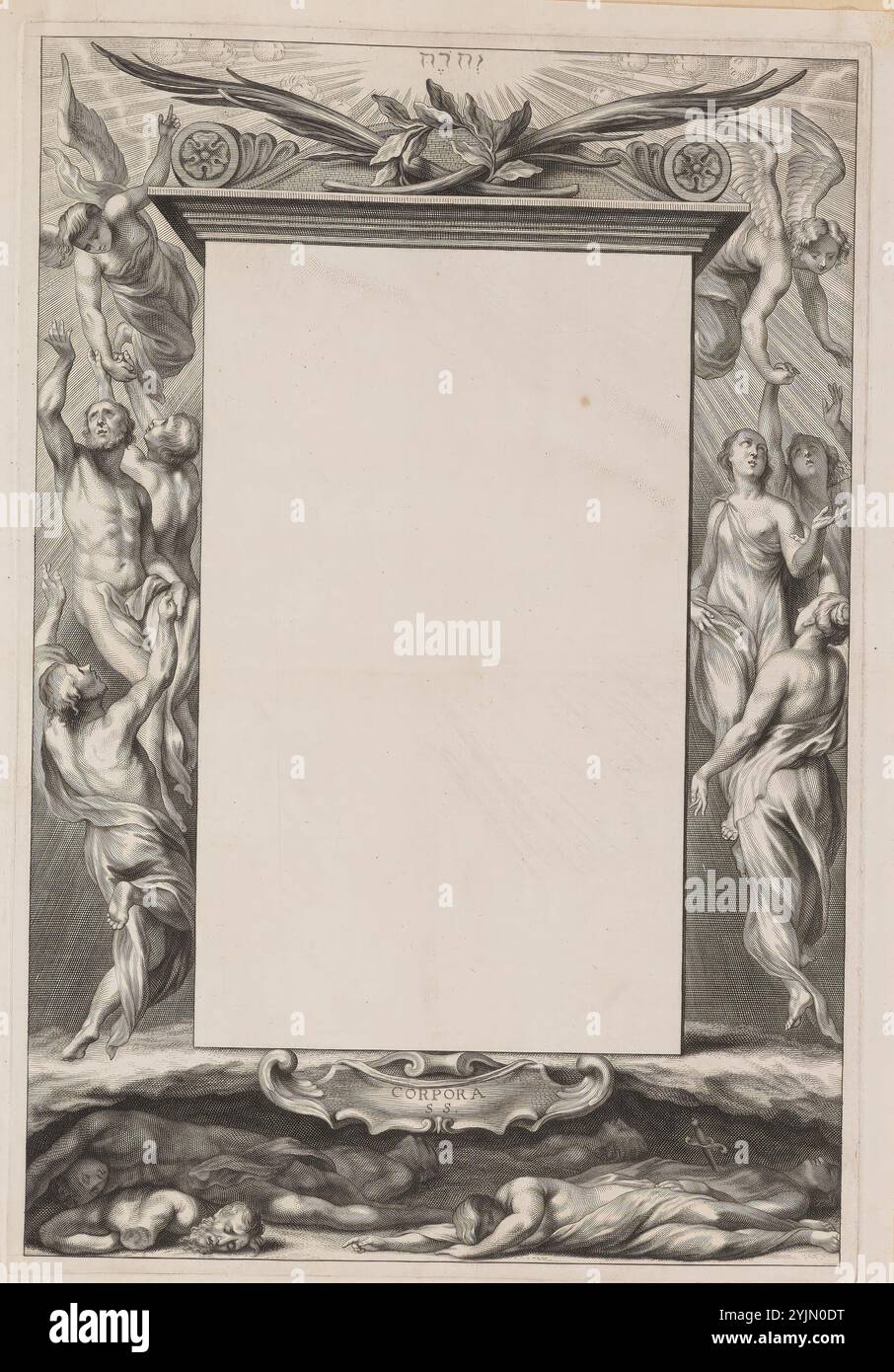 Heaven Boder Border Illustration with Heaven and Hell 'Corpora S.S.', 1613/1646 ...