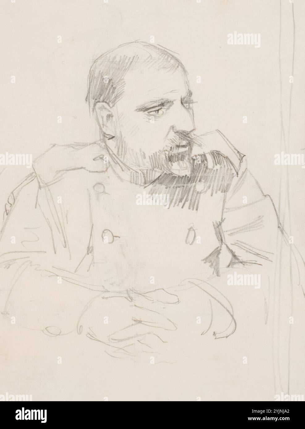Gallen-Kallela, Akseli, An official sitting at a table, personal study ...