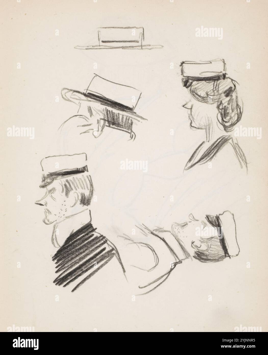 Simberg, Hugo, Sketch book (226 pp.+covers), 1905-07, drawing, 17.2 cm ...