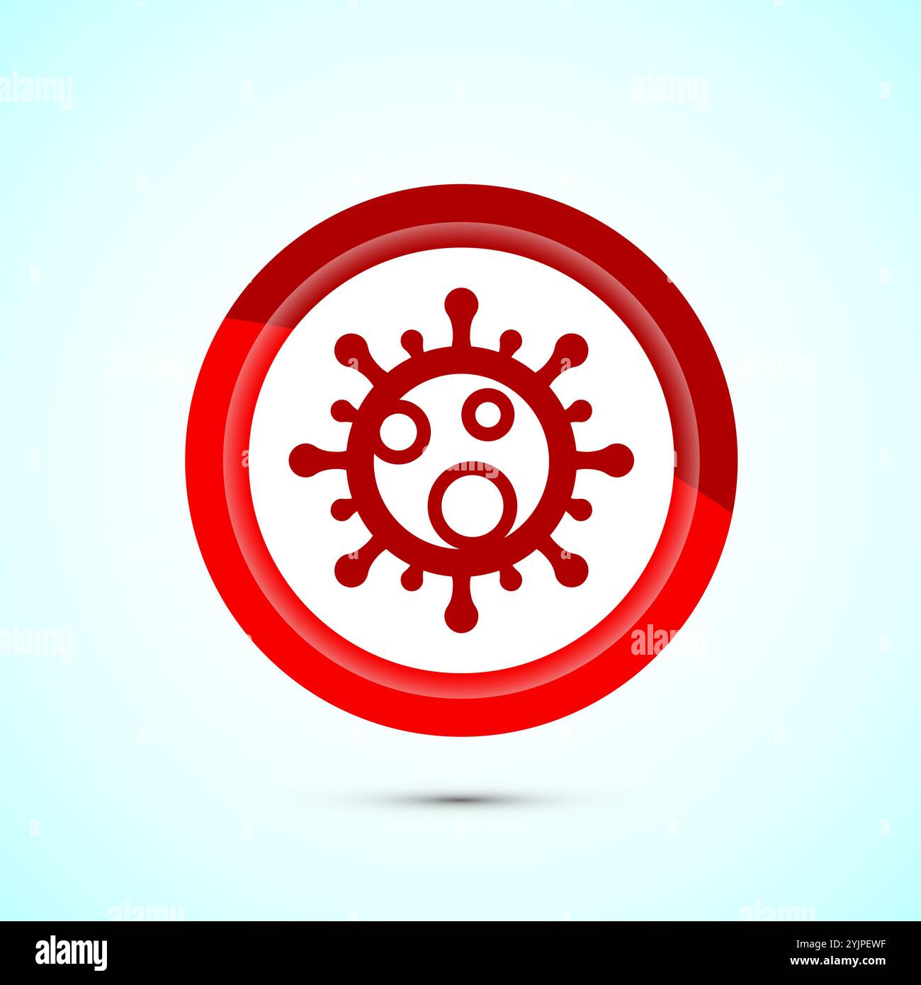 Virus, bacteria icon design illustration. Microbe bacteria sign. Button ...