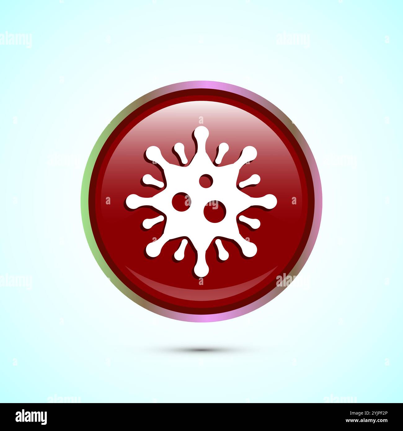 Virus, bacteria icon design illustration. Microbe bacteria sign. Button ...