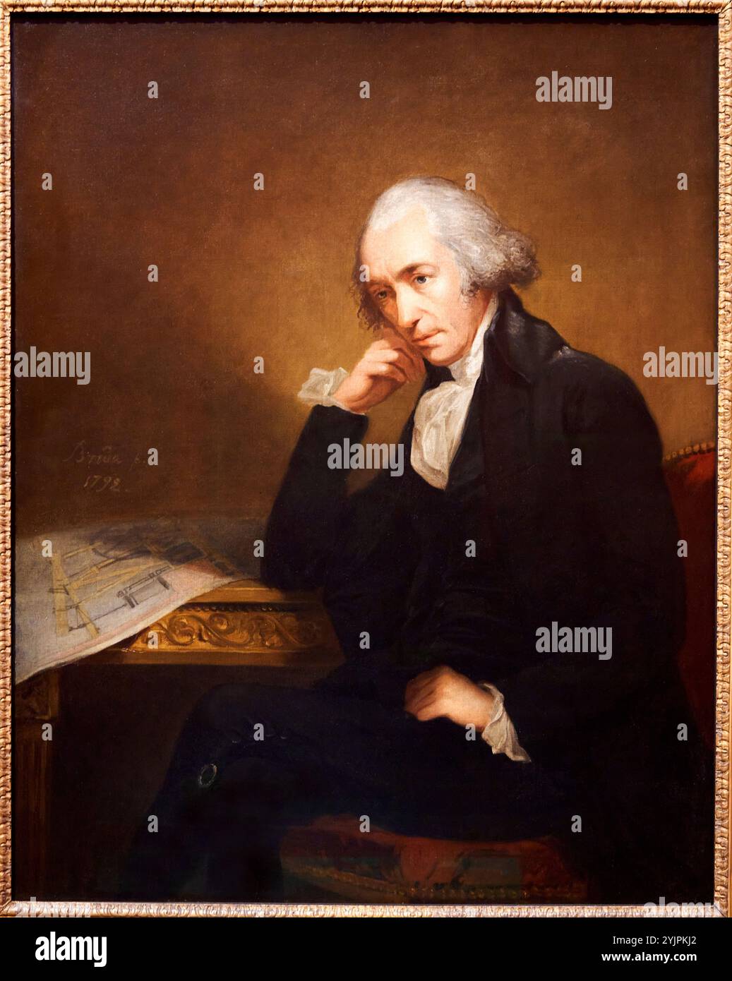 James Watt, (1736-1819), 1792, By Carl Fredrik von Breda, National Portrait Gallery, London, UK. Stock Photo