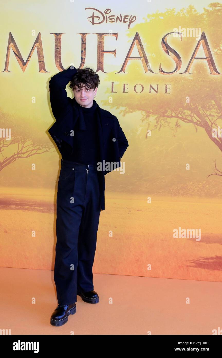 Riccardo Suarez Puertas bei der Premiere des Kinofilms 'Mufasa - Il re leone / Mufasa: Der König der Löwen / Mufasa: The Lion King' im Space Cinema Moderno. Rom, 15.11.2024 Stock Photo