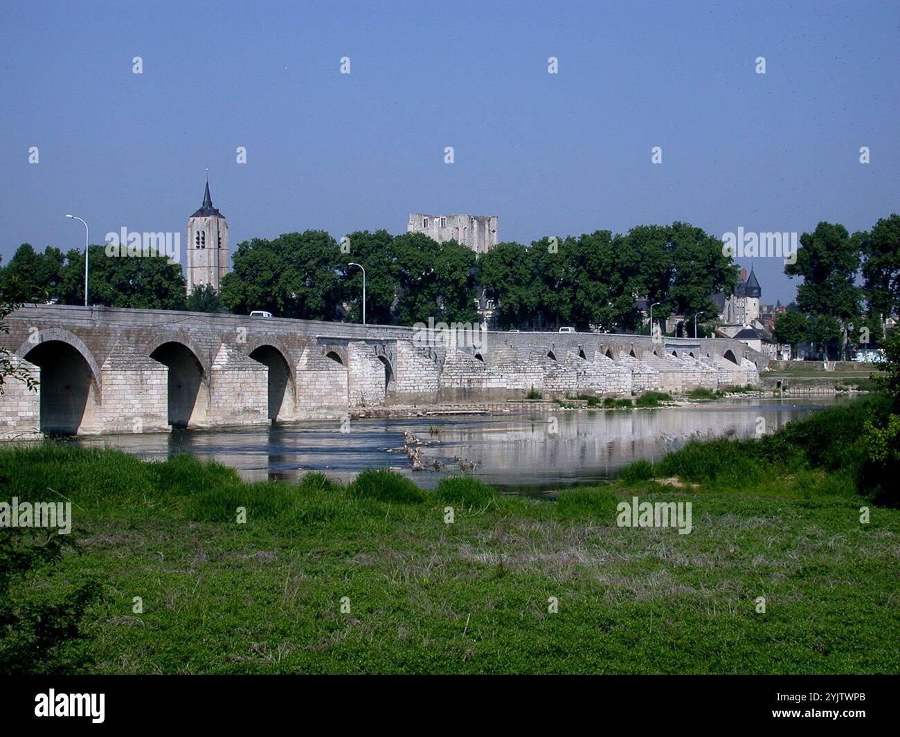 The town of Beaugency on the River Loire 2003 Stock Photo - Alamy