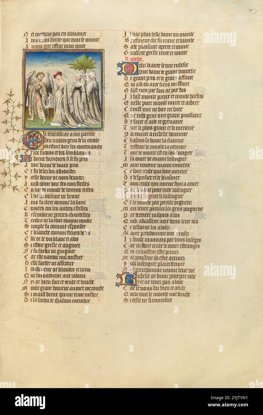 Medieval fashion headdress manuscript hi-res stock photography and ...
