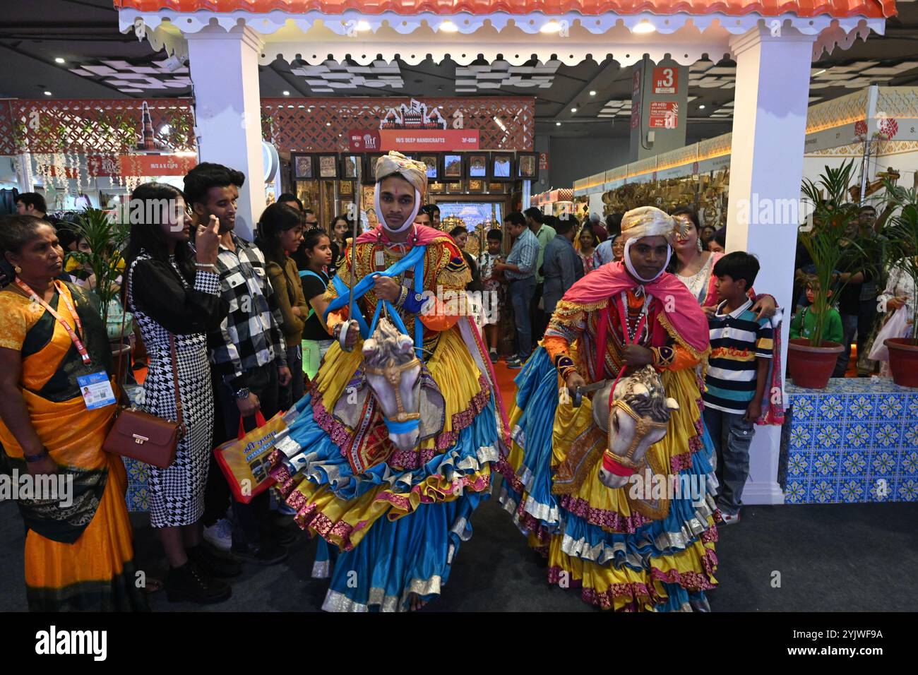 NEW DELHI, INDIA - NOVEMBER 15: People visit Goa State Pavilion at the 43th India International Trade Fair 2024 at Pragati Maiden, on November 15, 2024 in New Delhi, India. Organized by the India Trade Promotion Organization (ITPO), this flagship event, scheduled from November 14 to 27, 2024, celebrates India's vibrant culture, trade, and innovation, offering a platform for businesses and individuals to explore opportunities and foster collaboration. This year's theme, “Viksit Bharat @2047,” encapsulates India's vision of becoming a self-reliant, prosperous, and resilient nation by 2047. (Phot Stock Photo