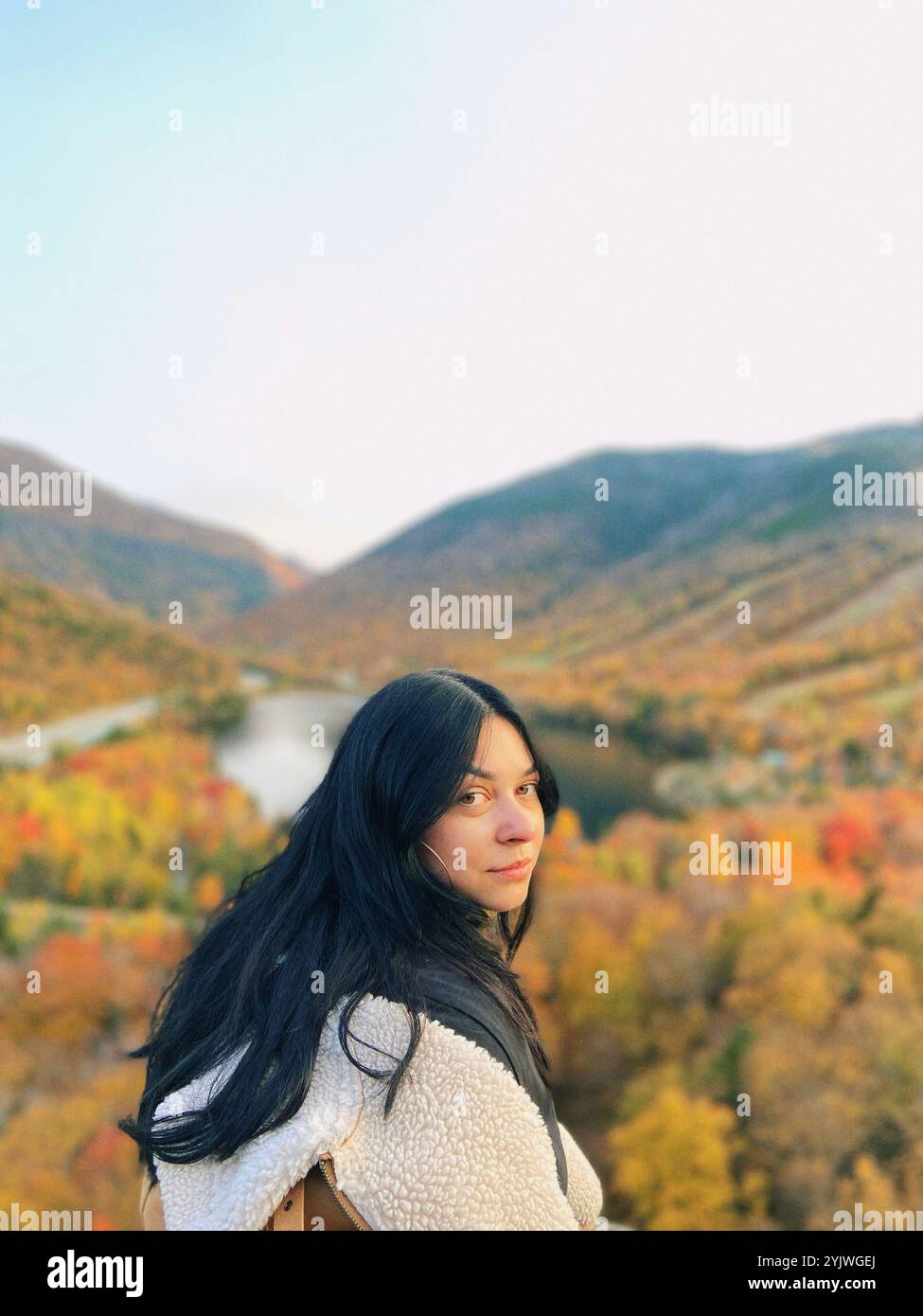 Autumn Air with a Scenic View - Smartphone Captured Stock Image