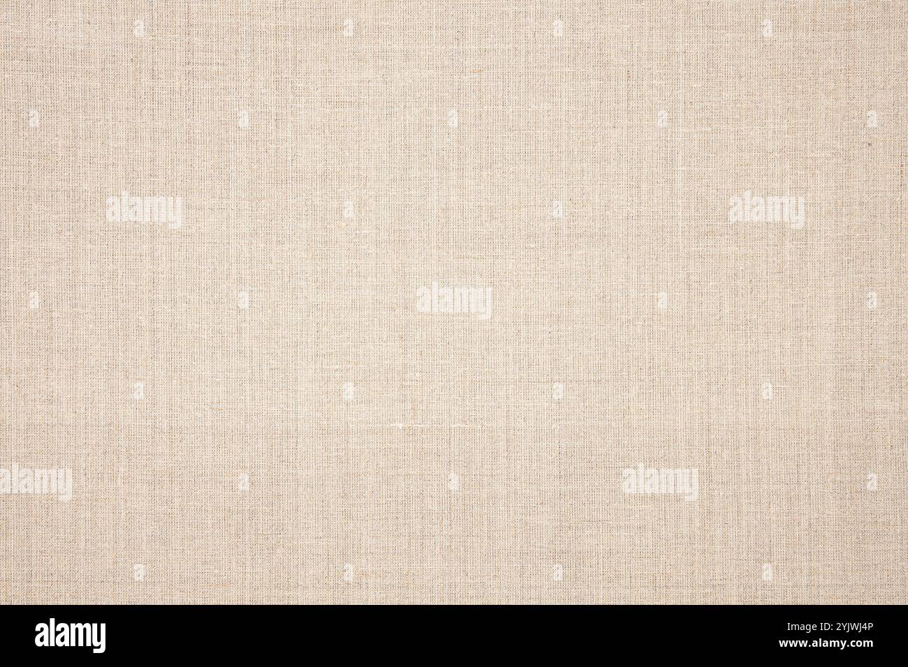 Natural canvas background. Light beige cloth texture. Stock Photo