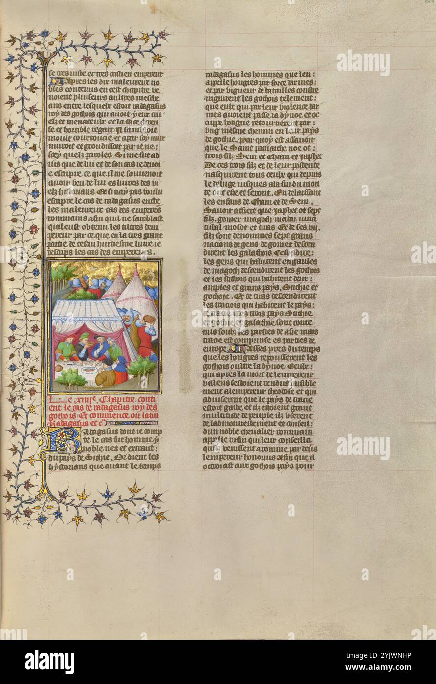 The romans feast in an encampment while the goths starve des cas des