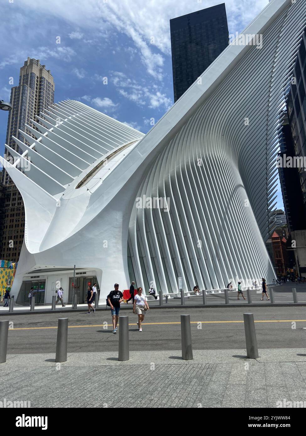 Outside View of Westfield World Trade Center Mall - Smartphone Captured Stock Image