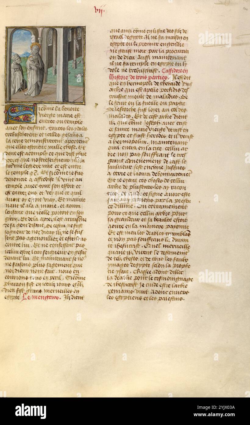 The Fall of the Idols of Heliopolis; Miroir Historial, about 1475. Stock Photo