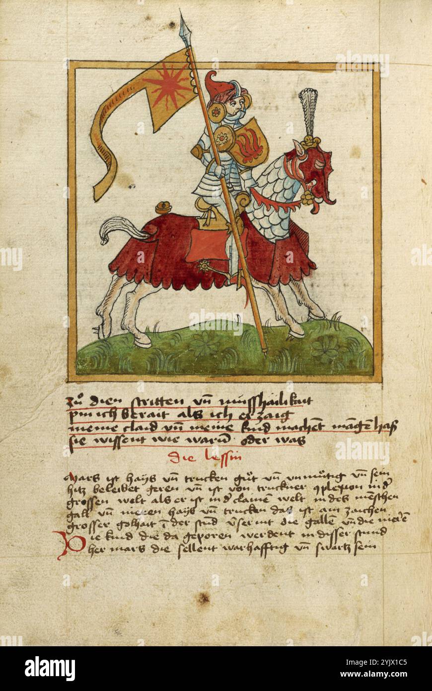 Knight Info Knight riding medieval manuscript hi-res stock photography and images ...