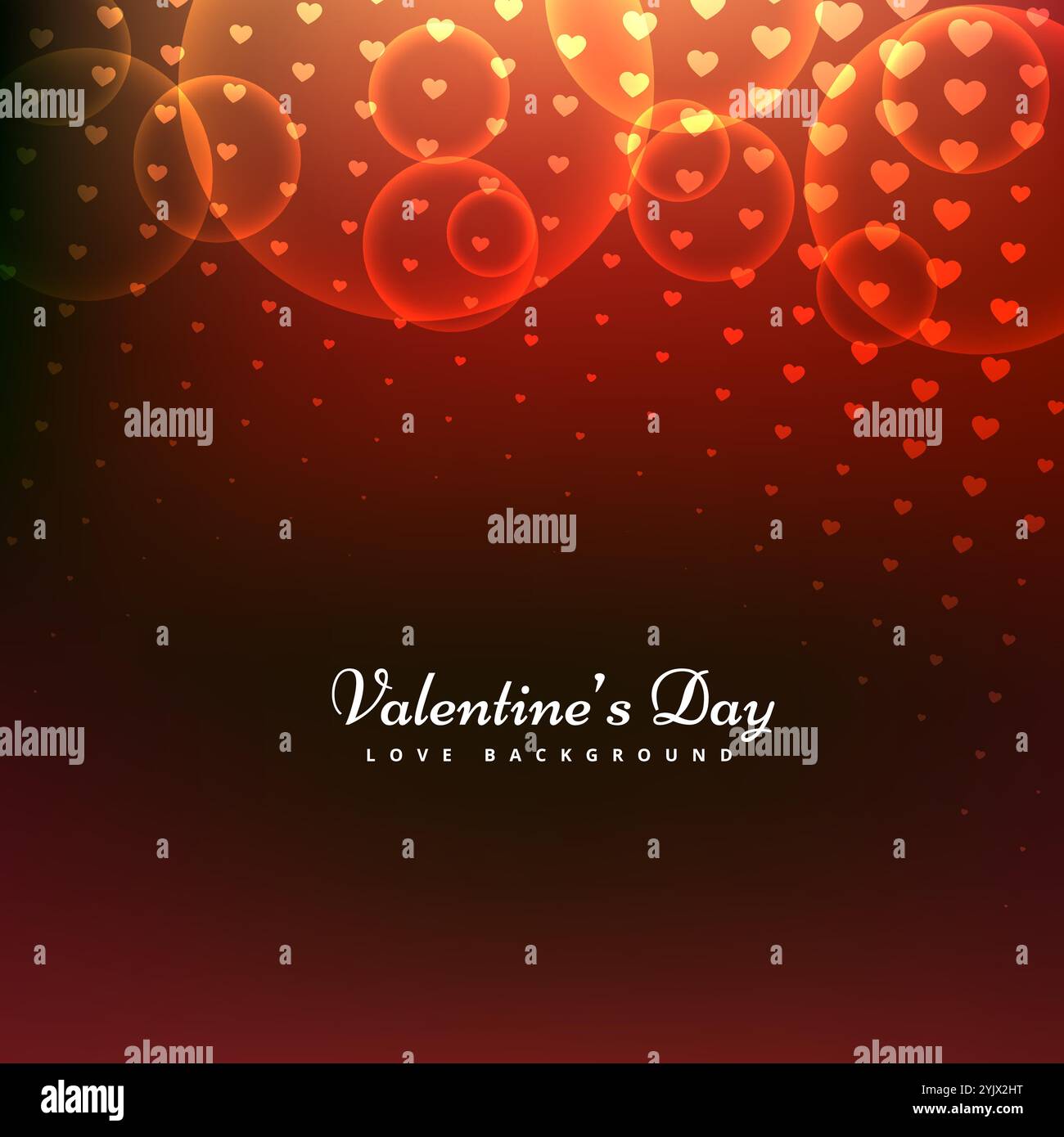 abstract Happy valentines day hearts background design illustration ...