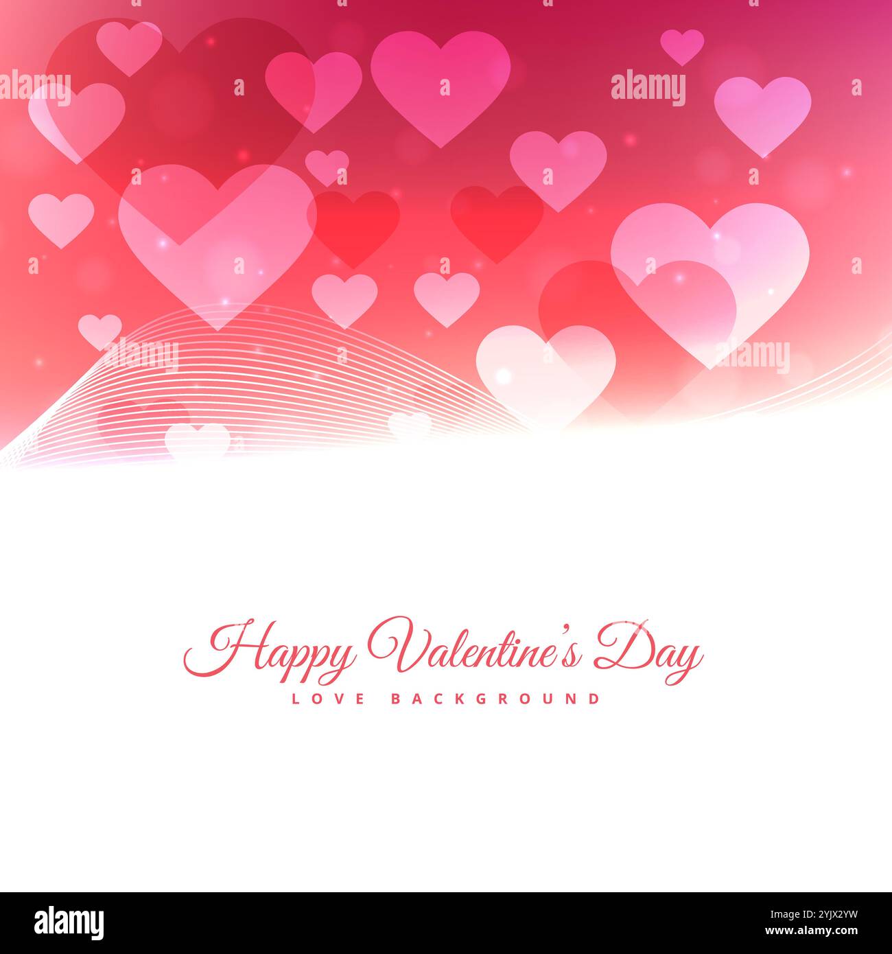 abstract Happy valentines day hearts background design illustration ...