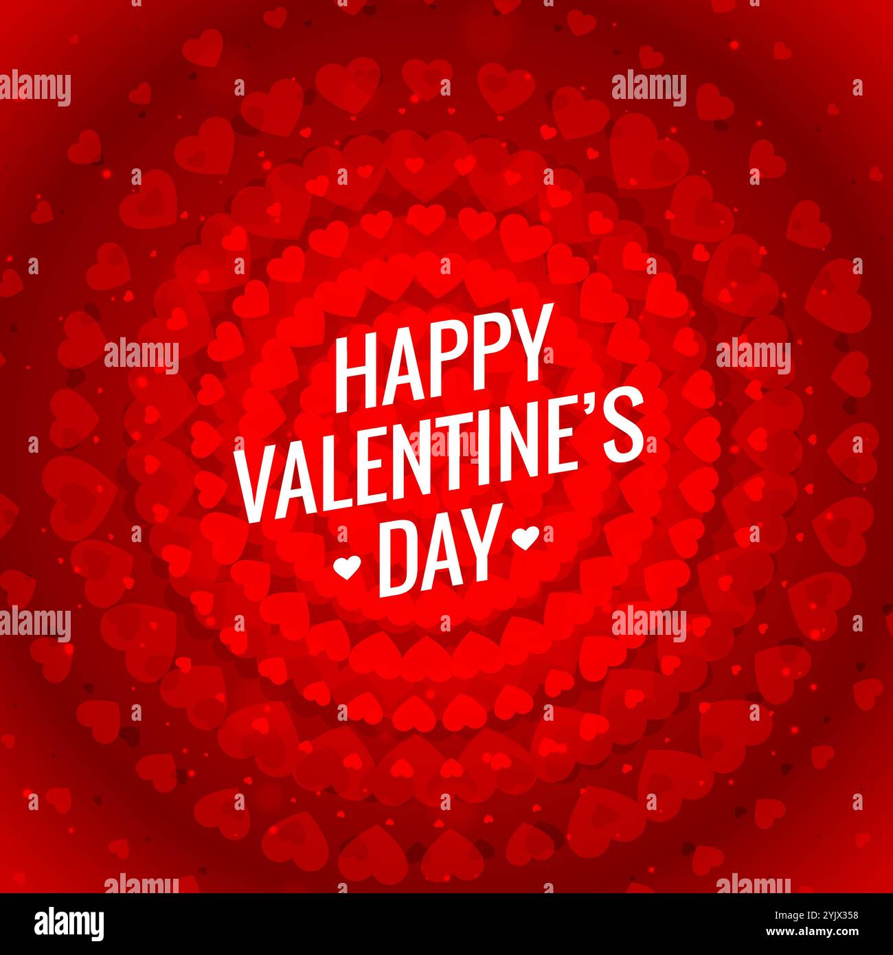 abstract Happy valentines day red hearts background design illustration ...