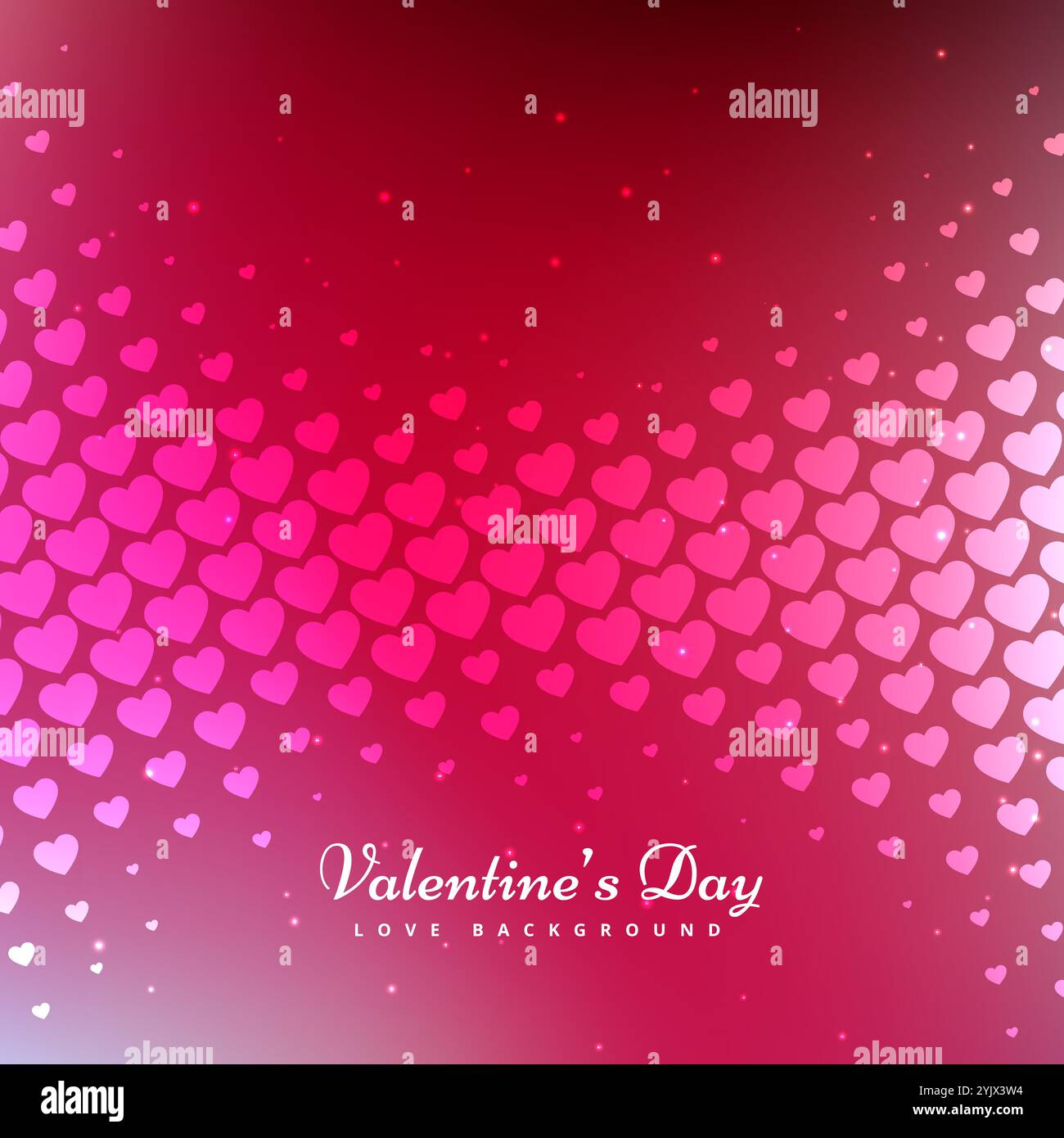abstract Happy valentines day red hearts background design illustration ...