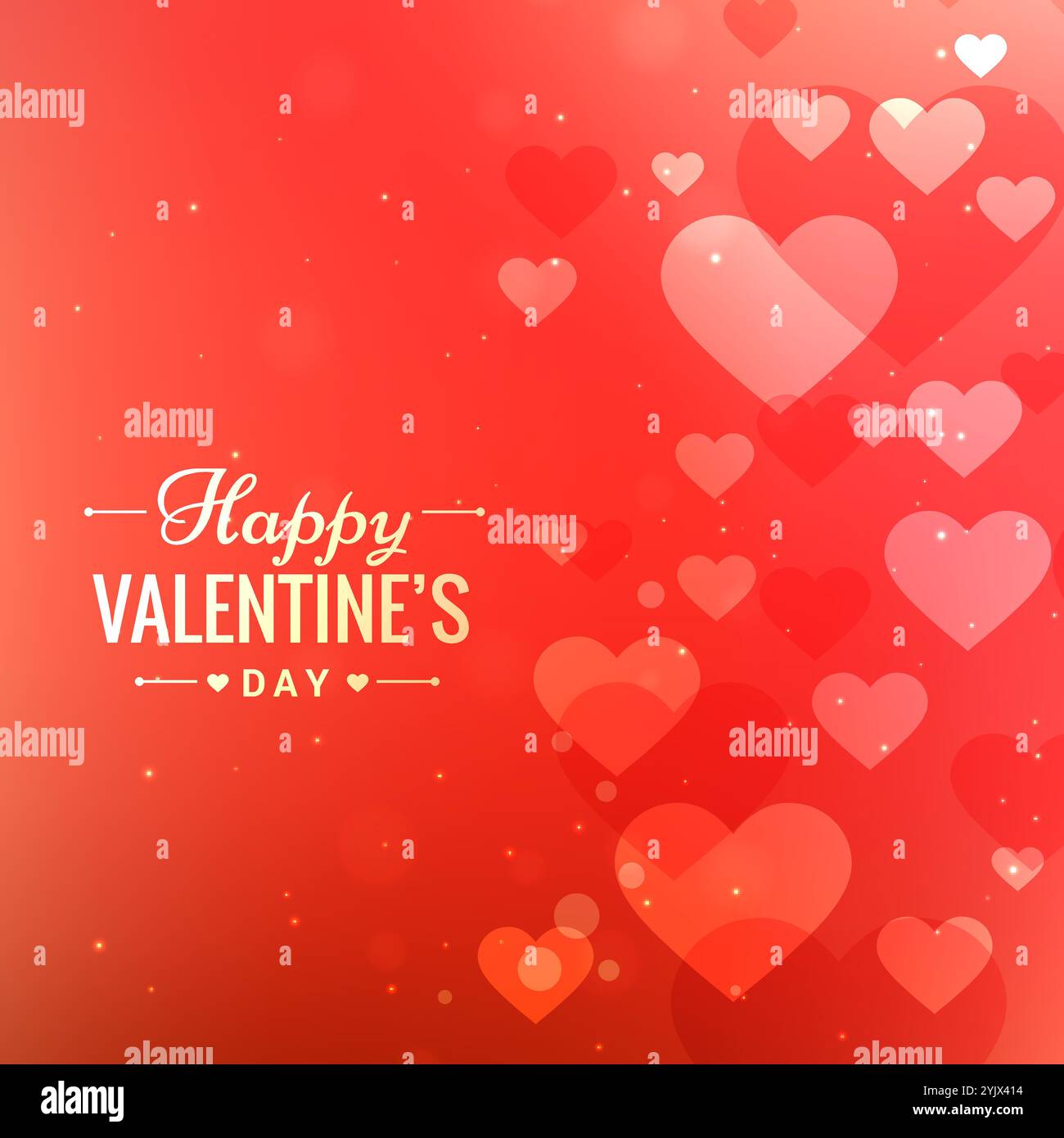 abstract Happy valentines day hearts background design illustration ...