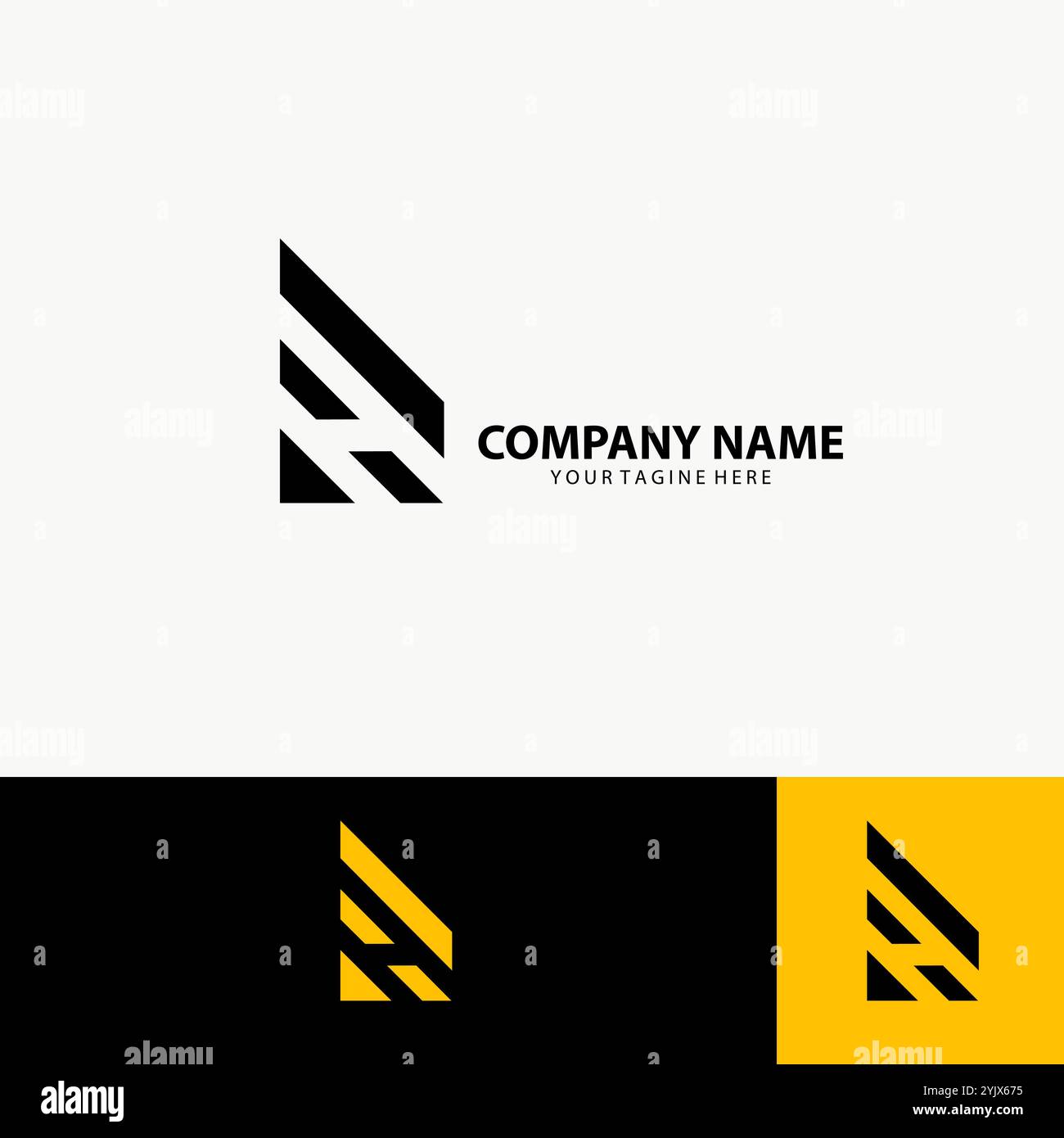 letter RH logo design vector Stock Vector