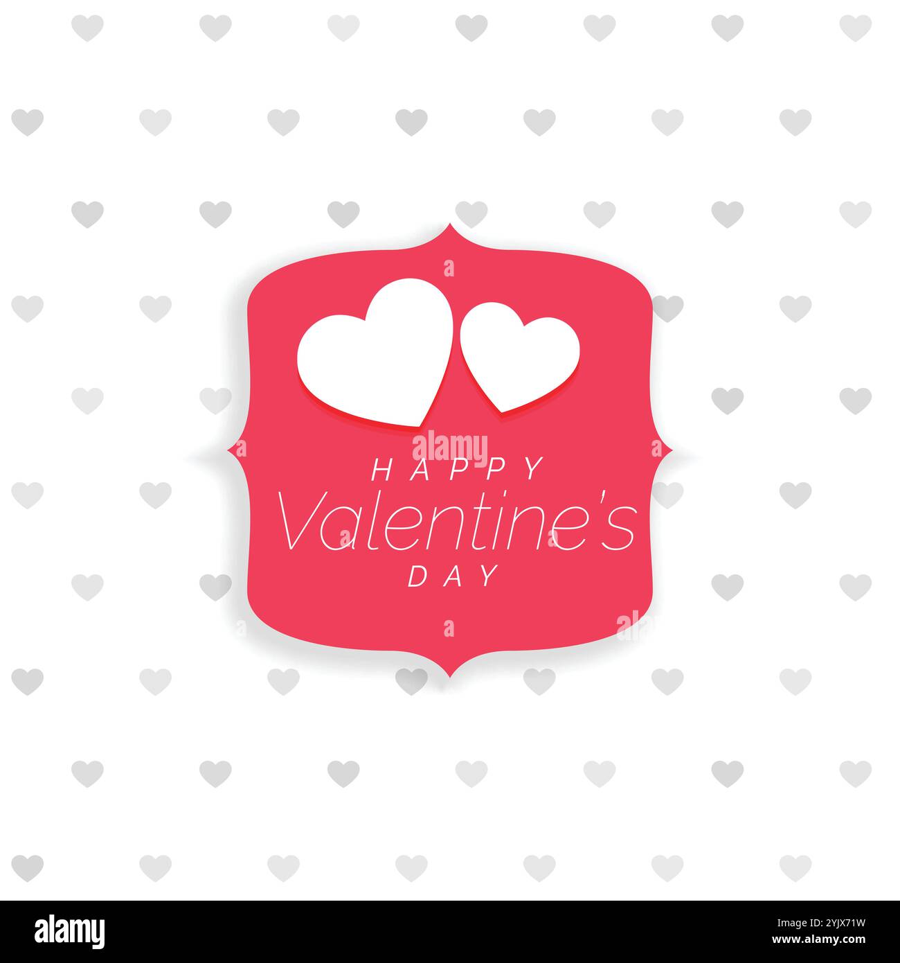 valentine's day background with hearts pattern and label vector ...