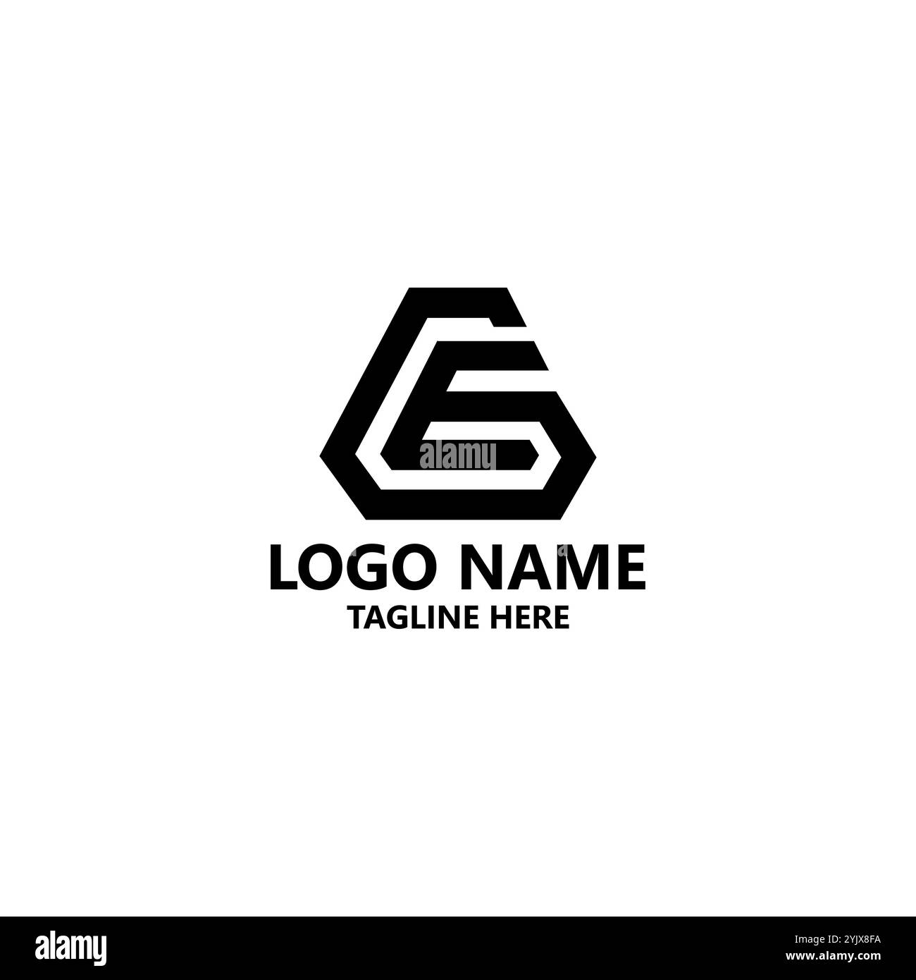 letter EG triagle monogram logo design vector Stock Vector