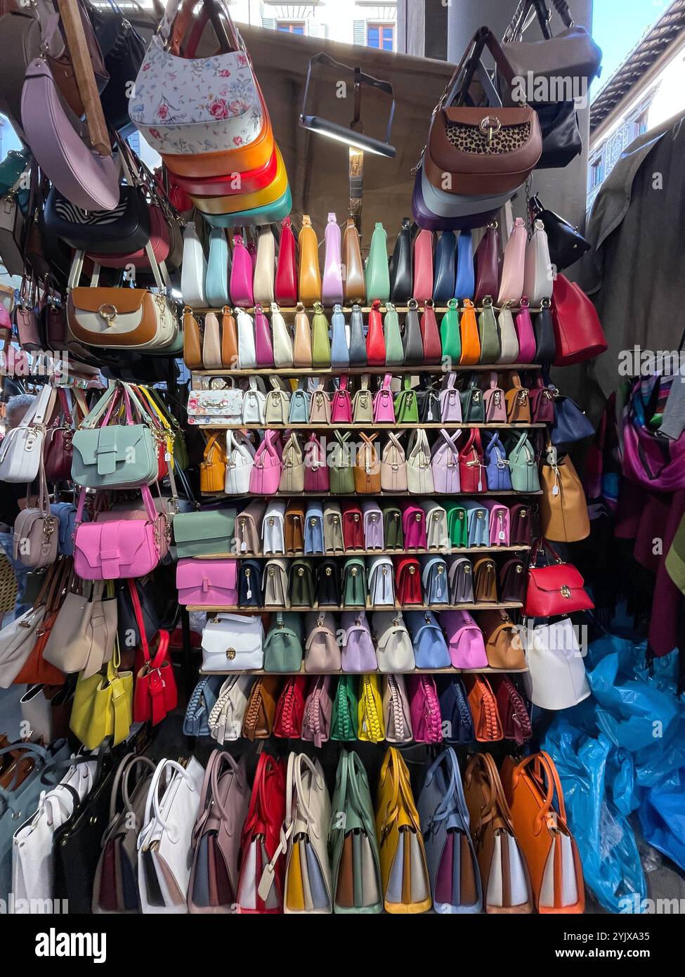 Leather Market in Florence - Smartphone Captured Stock Image