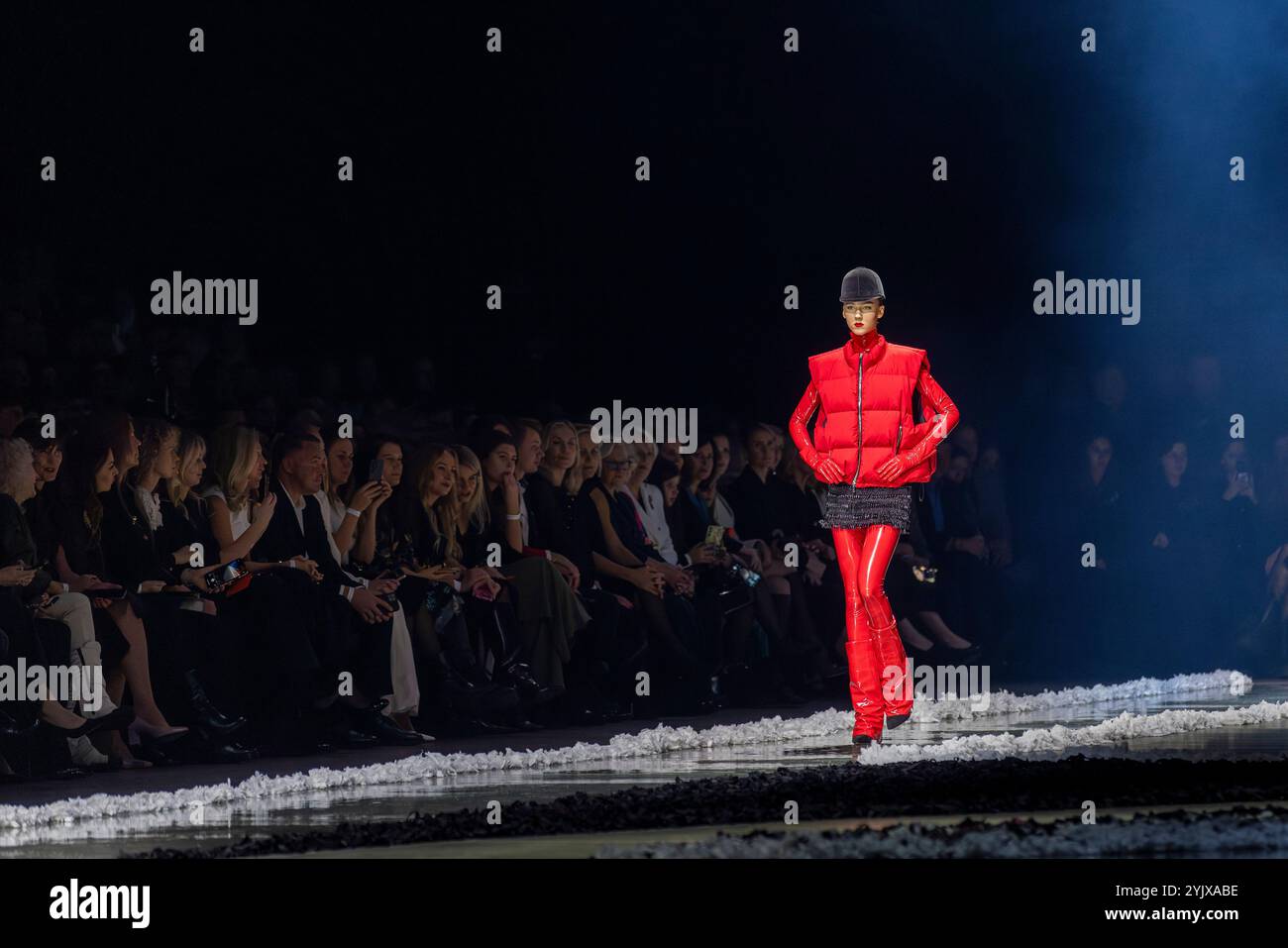 A model presents a creation from the Lithuanian designer Juozas ...