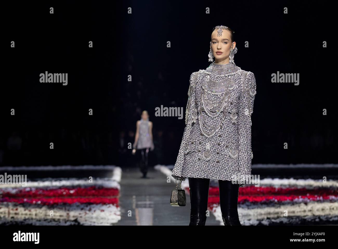 A model presents a creation from the Lithuanian designer Juozas ...