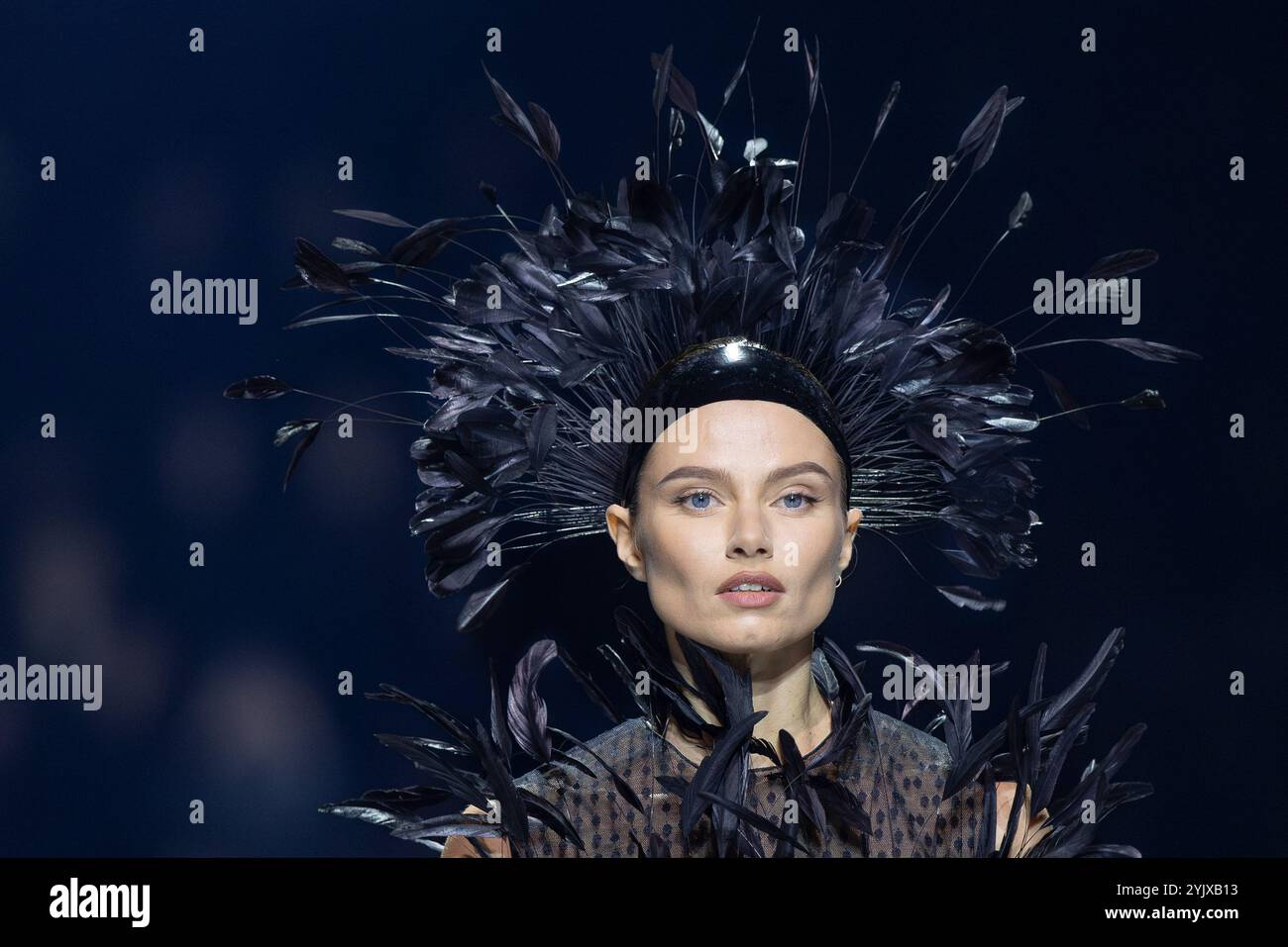 A model presents a creation from the Lithuanian designer Juozas ...