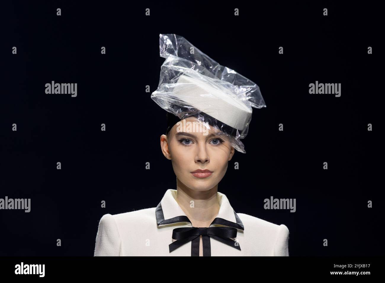 A model presents a creation from the Lithuanian designer Juozas ...