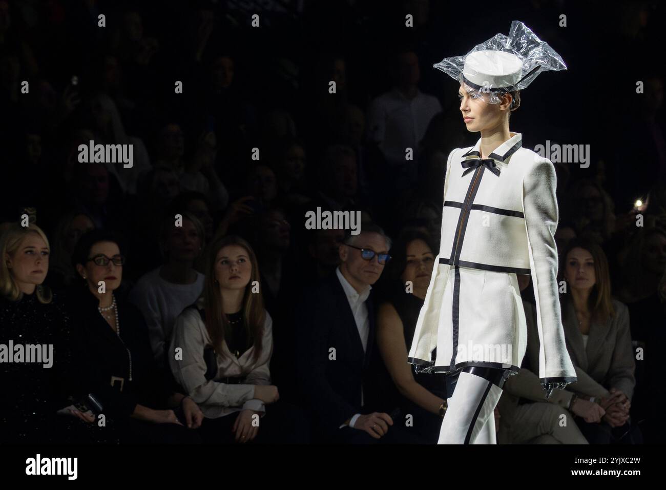 A model presents a creation from the Lithuanian designer Juozas ...