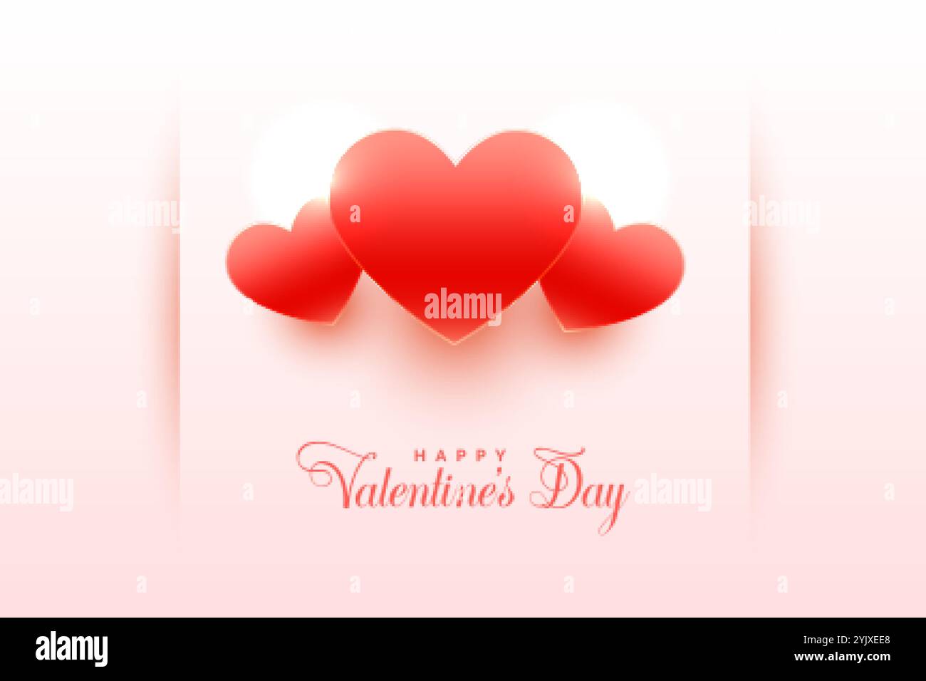 beautiful happy valentines day card template design Stock Vector Image ...