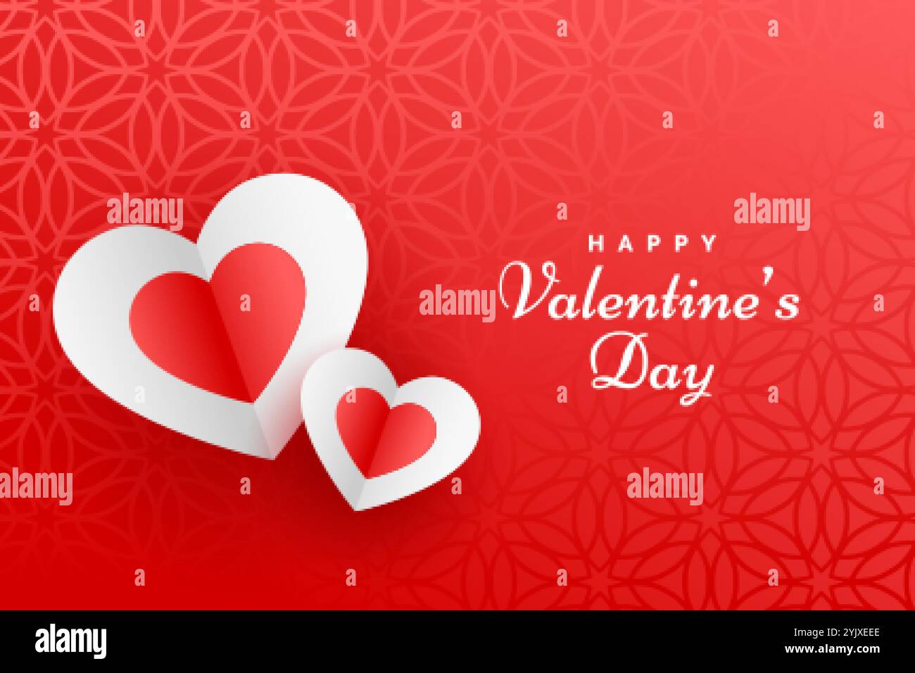 beautiful red happy valentines day card design Stock Vector Image & Art ...