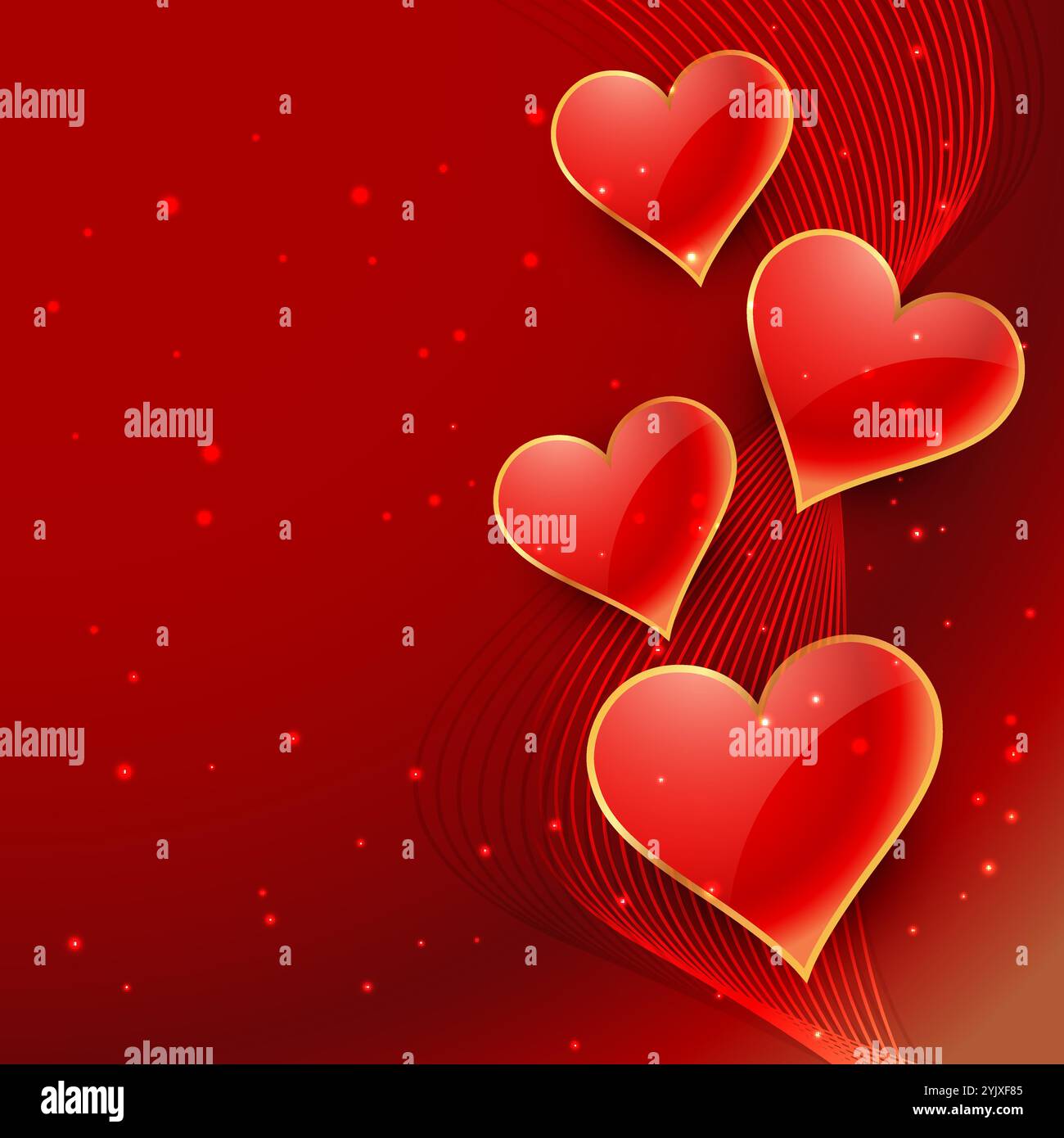 abstract Happy valentines day hearts background design illustration ...