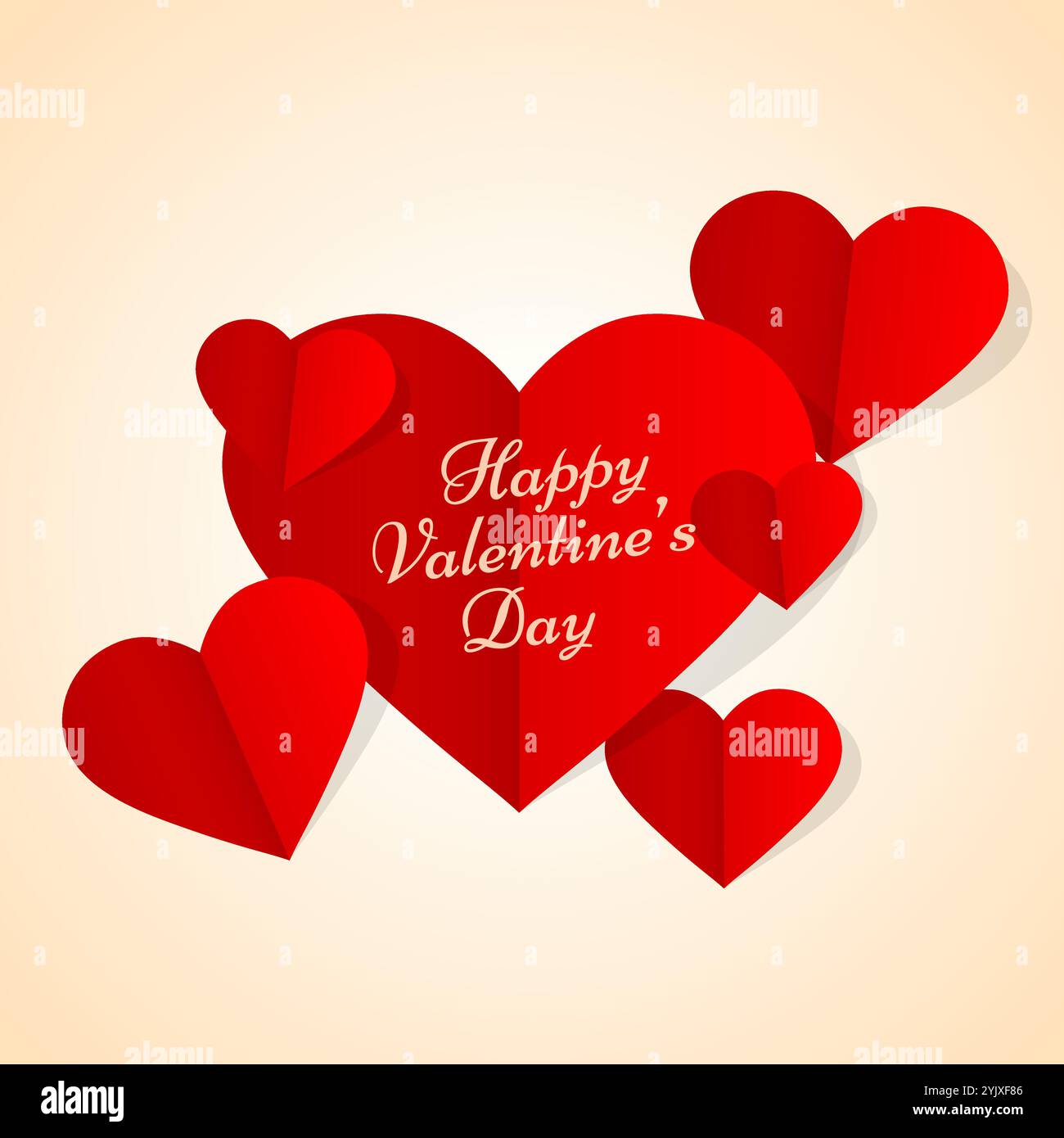 abstract Happy valentines day hearts background design illustration ...